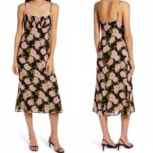 REFORMATION Arie Sleeveless Floral Print Midi Dress Size 6